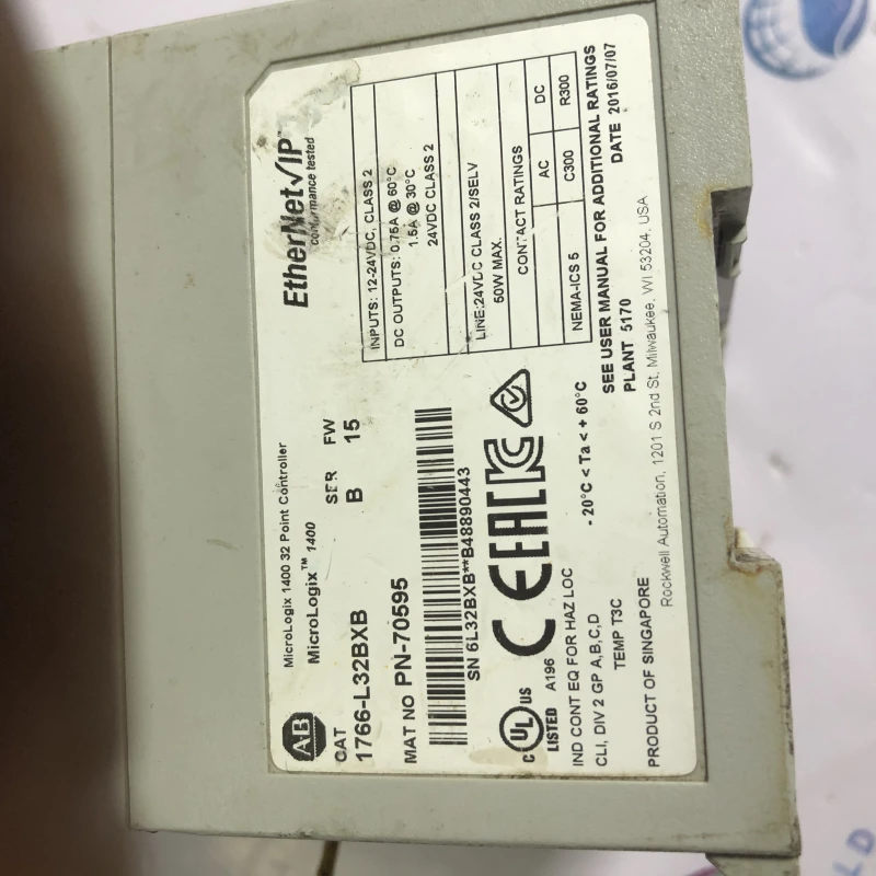 Allen-Bradley MicroLogix 1500 PLC Controller with Expansion I/O Module (LCD Interface) thumbnail 9