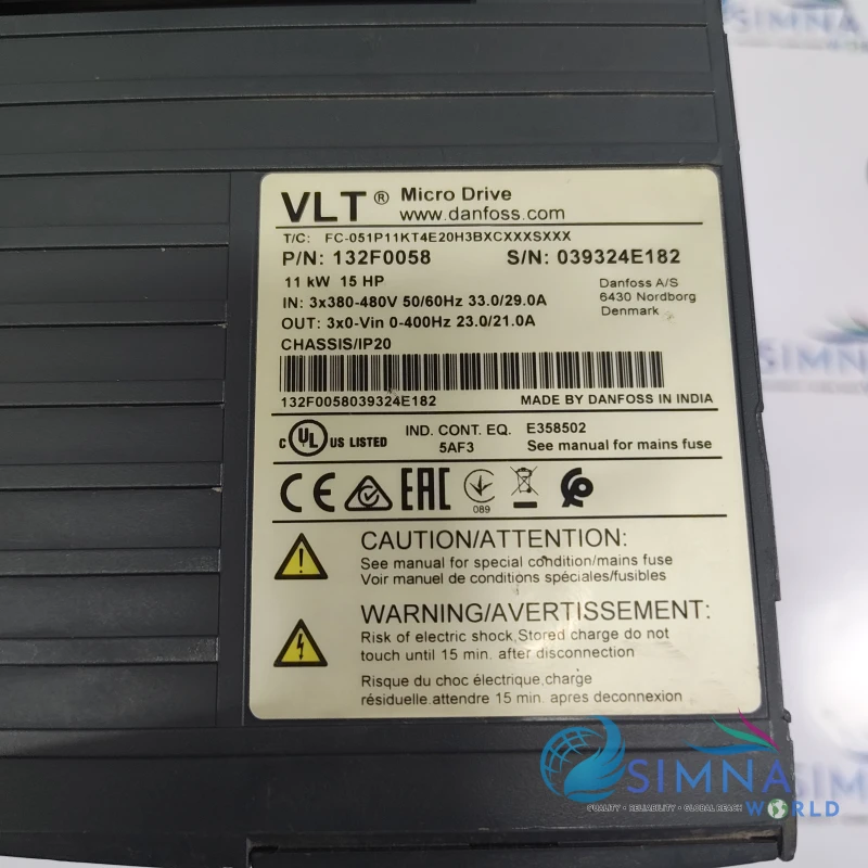 Danfoss 132F0058 VLT Micro Drive FC-051 11kW 15HP 380-480V VFD thumbnail 6