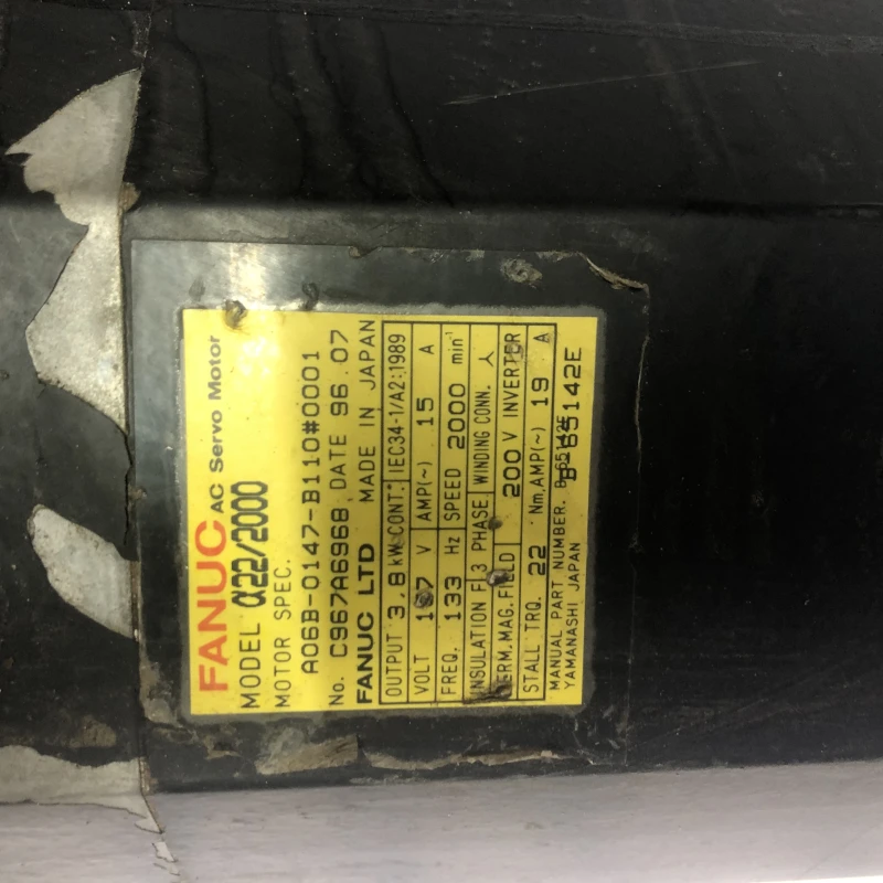 FANUC AC Servo Motor α22/2000 A06B-0147-B110#0001. thumbnail 6