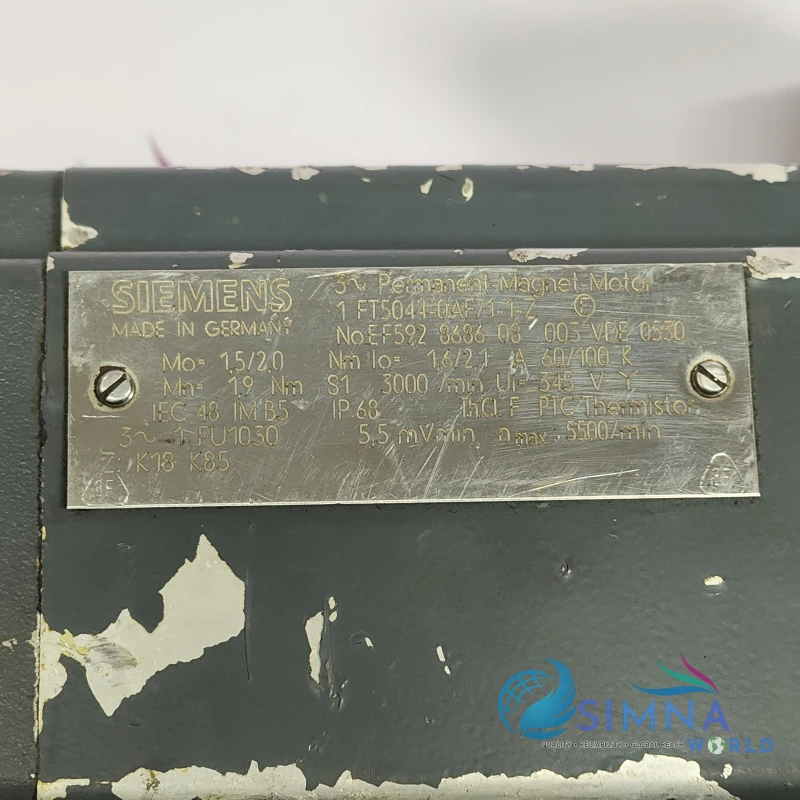 Siemens 1FT5044-0AF71-1-Z 1FT5 AC Servo Motor 2Nm 3000RPM thumbnail 12
