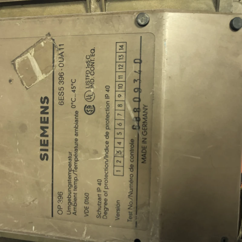 Siemens SIMATIC OP 396 Operator Panel 6ES5 396-0UA11. thumbnail 5