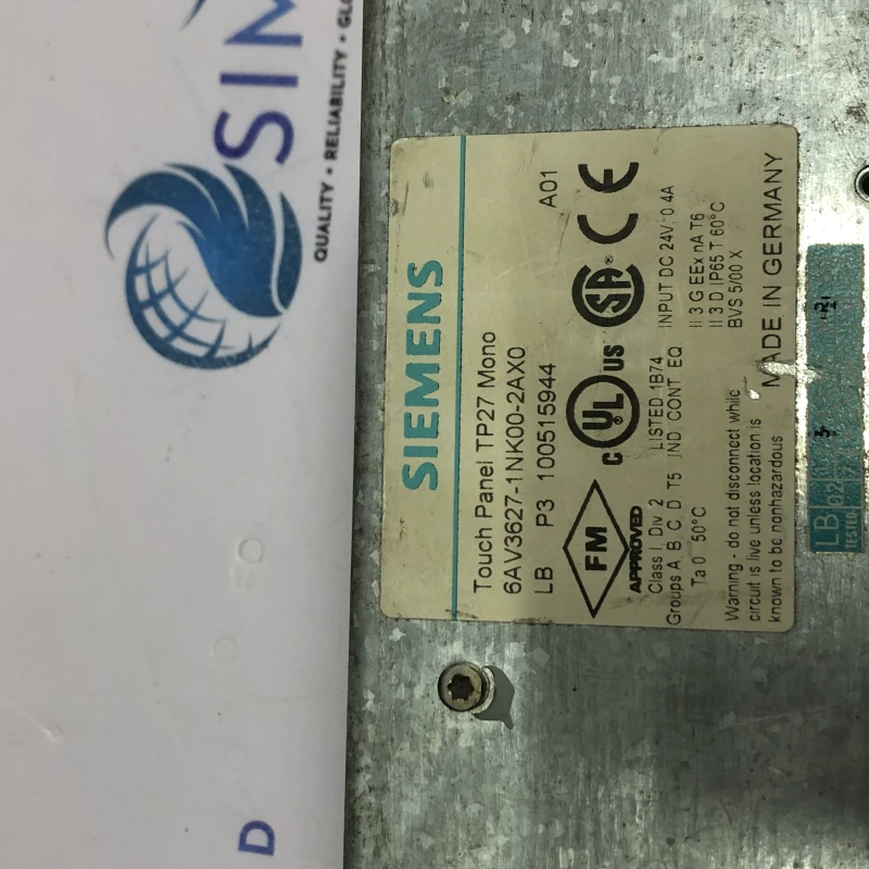 Siemens SIMATIC TP27 Mono 6AV3627-1NK00-2AX0 Touch Panel. thumbnail 7